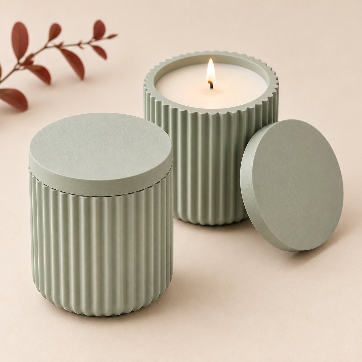 VELAS CON BASE DE CEMENTO