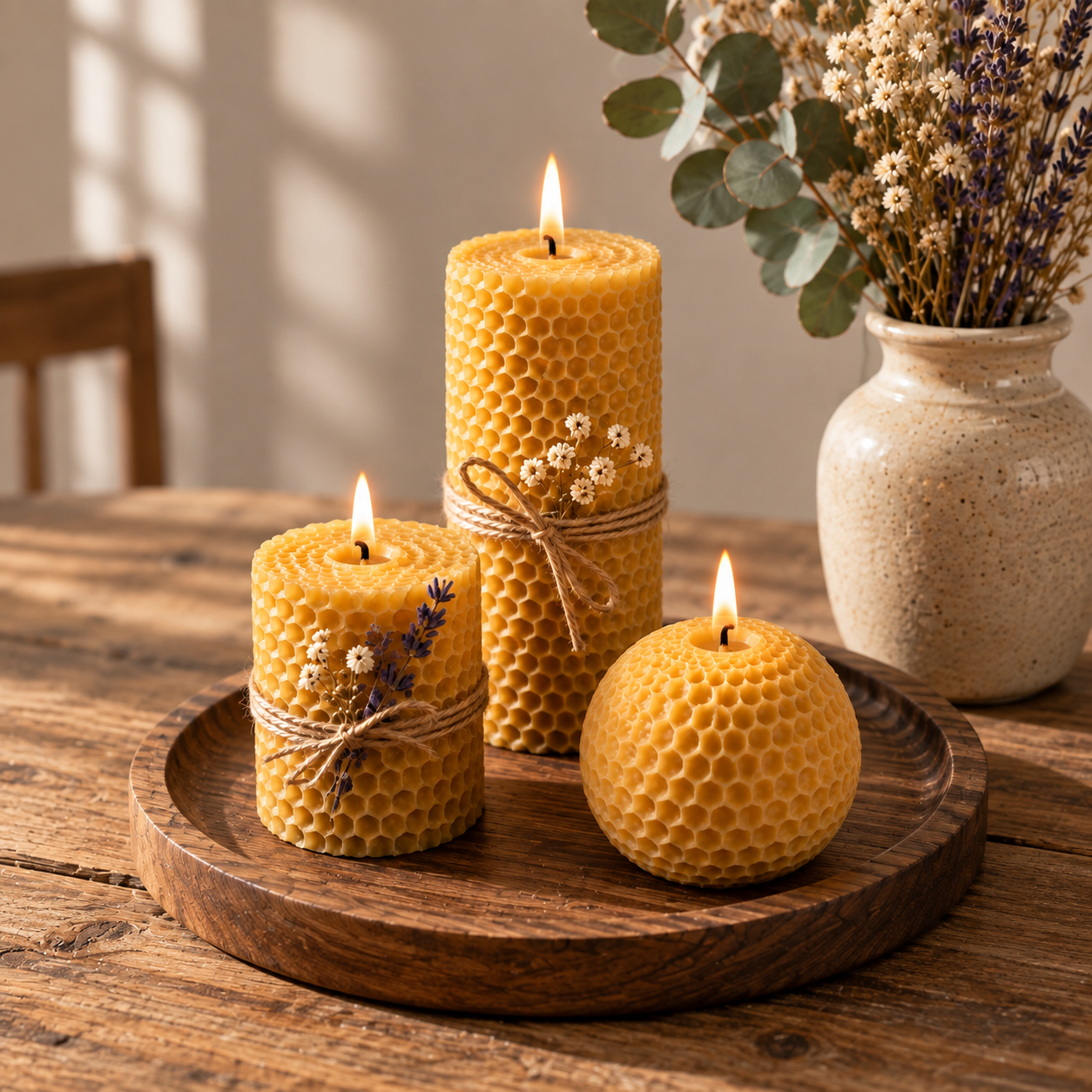 VELA DE CERA DE ABEJA