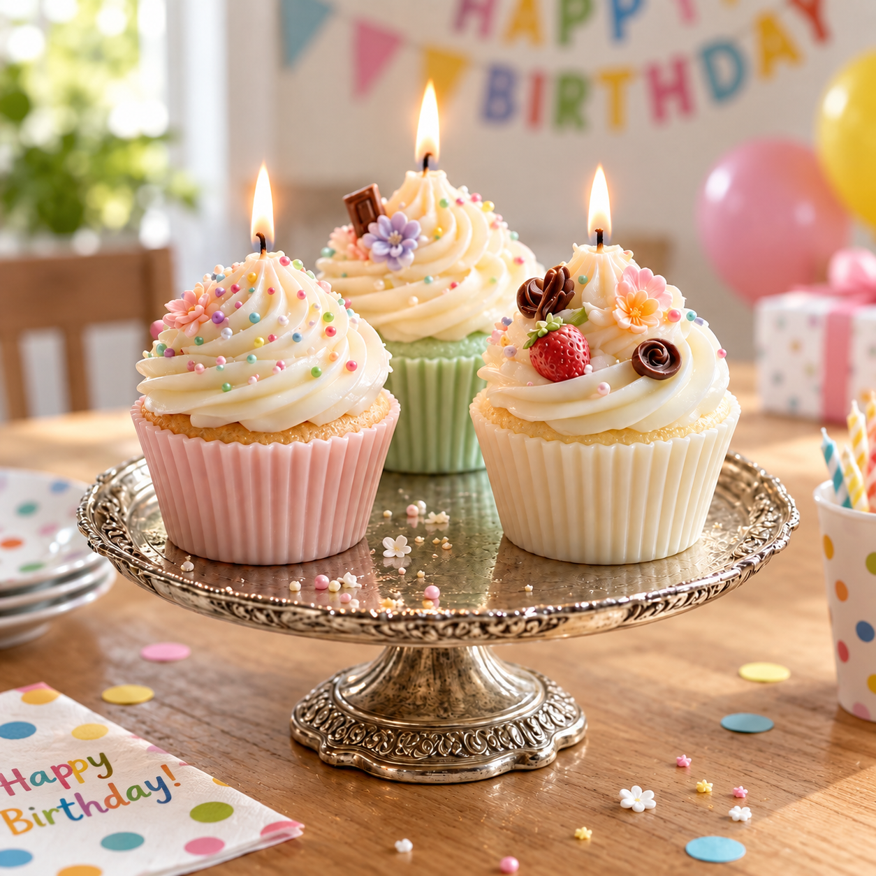VELA TIPO CUPCAKE